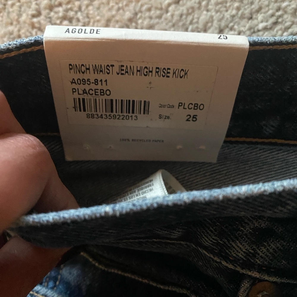 🆕 AGOLDE Pinch Waist High Rise Kick Jeans - Picture 6 of 7